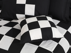 8 Pcs Chess Duvet Set  - Black & White (275)
