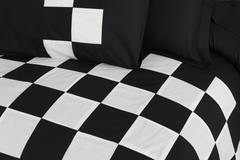 8 Pcs Chess Duvet Set  - Black & White (275)