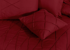 Sammy Cross Pleated  Duvet Set - Red (268)