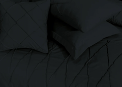 Sammy Cross Pleated  Duvet Set - Black (267)