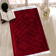 Luxury velvet prayer mat - Maroon