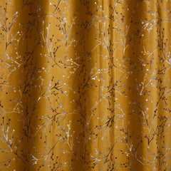 2 PCS PREMIUM QUALITY TEXTURE VELVET CURTAINS -Musted
