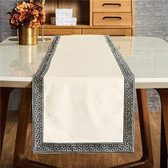 Velvet Table Runner Off White