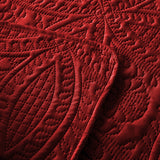 3 Pcs Ultrasonic Bedspread - Maroon (014)